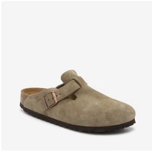 NEW Birkenstock Boston Clog Taupe Suede Regular Width Womens 10 Mens 8 Size 41